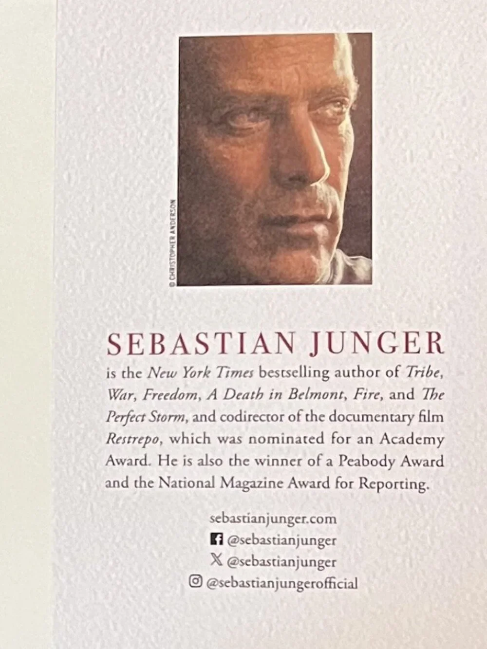 In My Time of Dying/How I Came Face-to-Face with the Idea of Afterlife, Junger